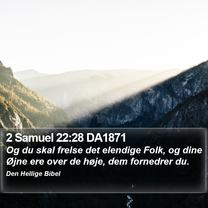 2 Samuel 22:28 DA1871 Bible Study