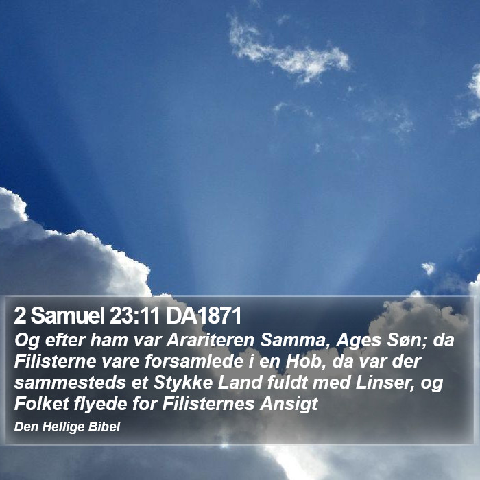 2 Samuel 23:11 DA1871 Bible Study