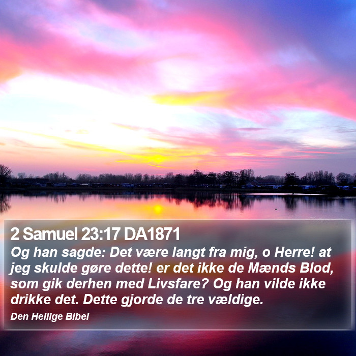 2 Samuel 23:17 DA1871 Bible Study