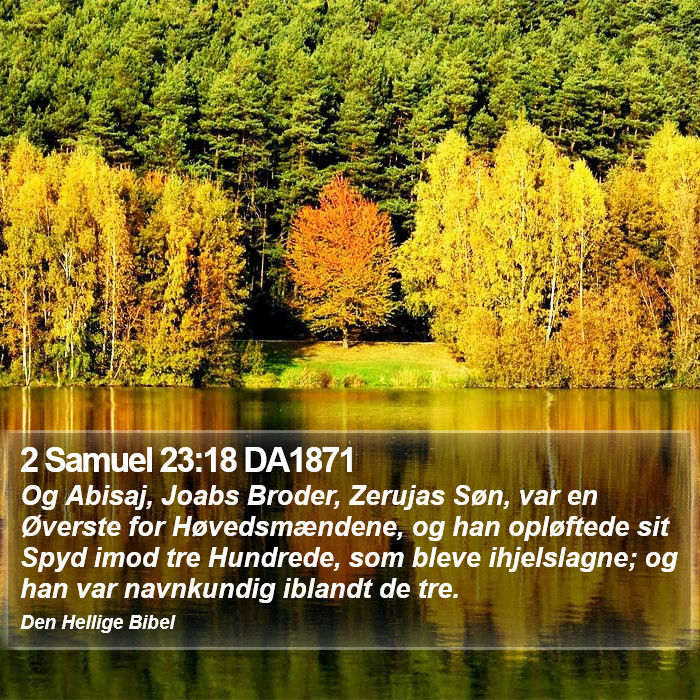 2 Samuel 23:18 DA1871 Bible Study