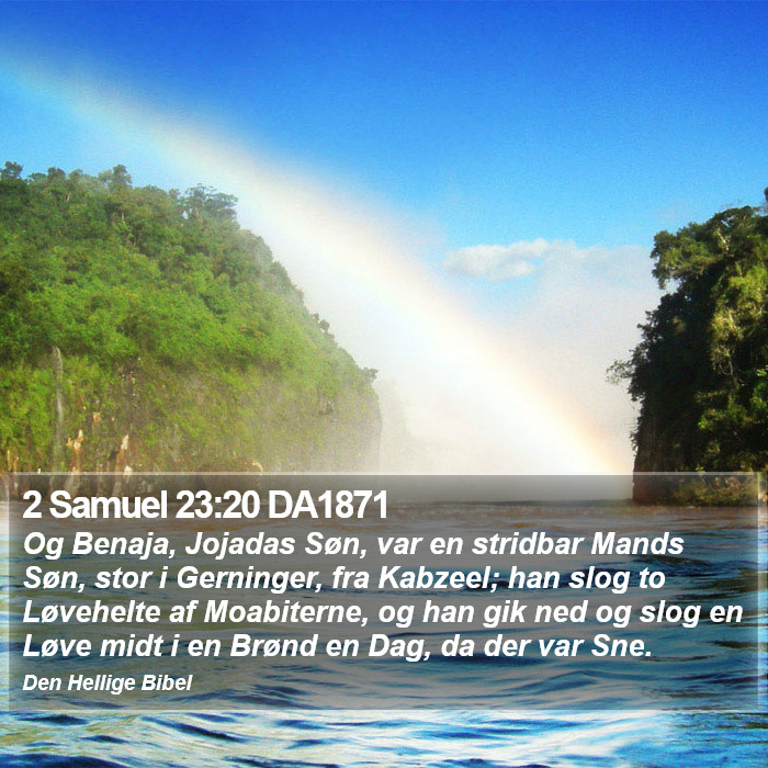 2 Samuel 23:20 DA1871 Bible Study