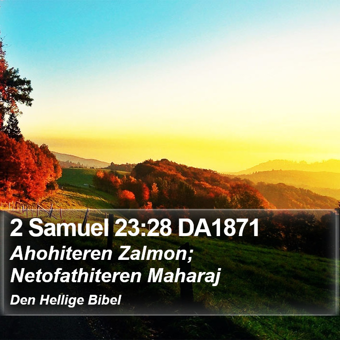 2 Samuel 23:28 DA1871 Bible Study