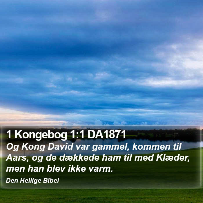 1 Kongebog 1:1 DA1871 Bible Study