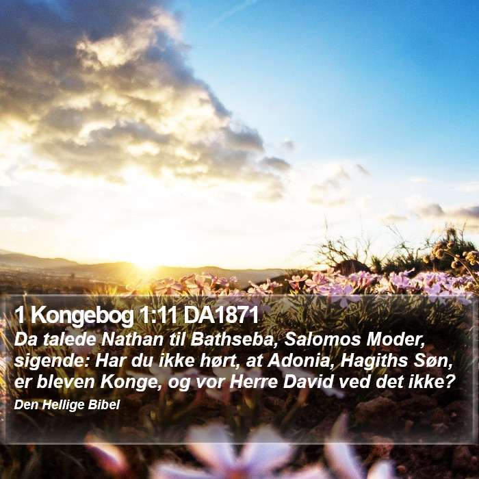 1 Kongebog 1:11 DA1871 Bible Study