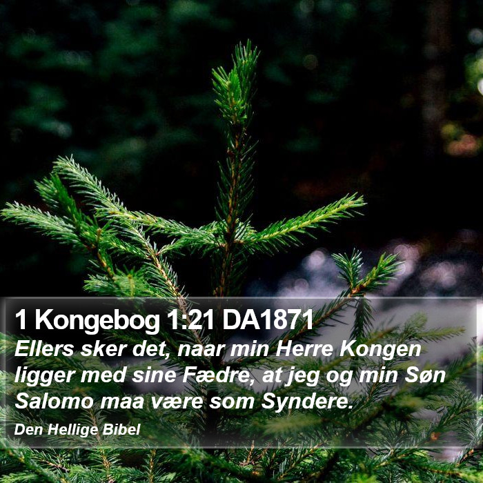 1 Kongebog 1:21 DA1871 Bible Study