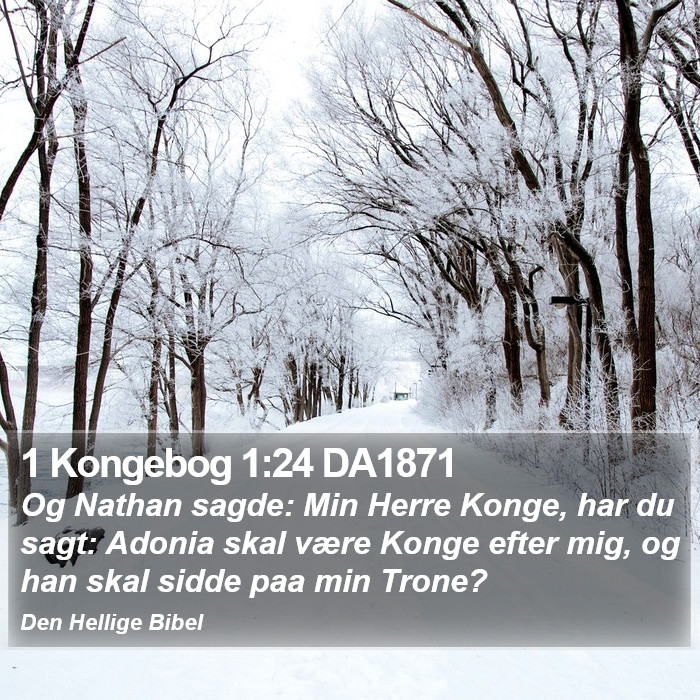 1 Kongebog 1:24 DA1871 Bible Study