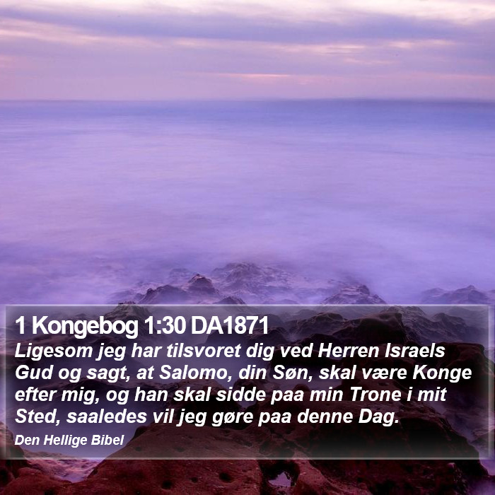 1 Kongebog 1:30 DA1871 Bible Study