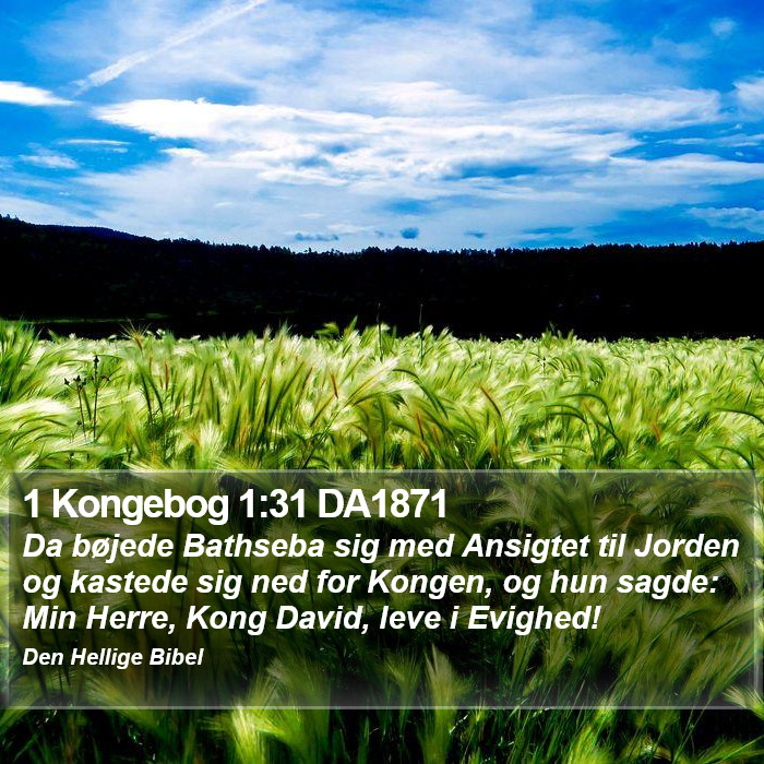 1 Kongebog 1:31 DA1871 Bible Study