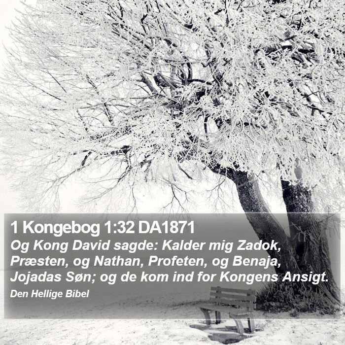 1 Kongebog 1:32 DA1871 Bible Study