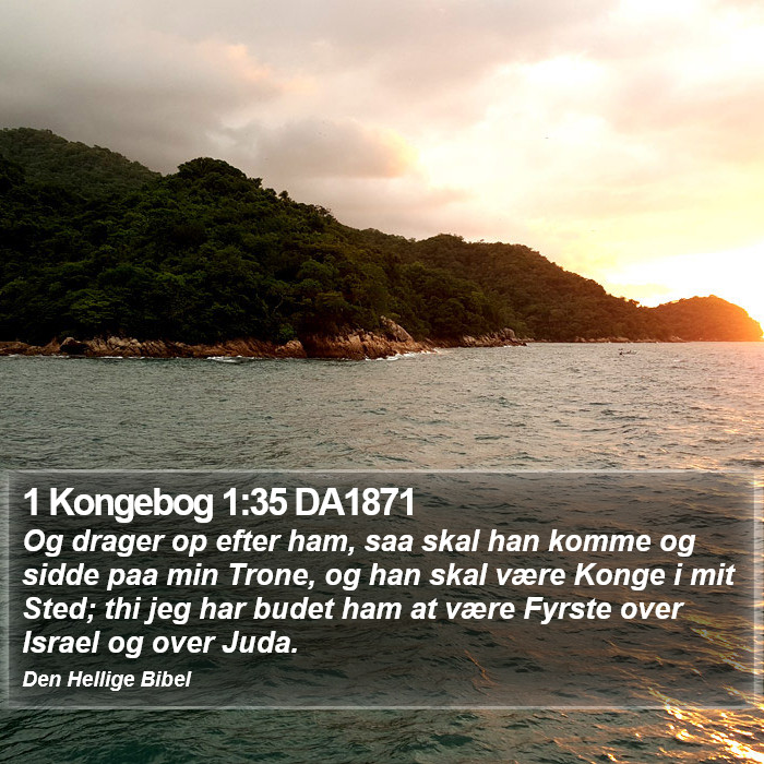 1 Kongebog 1:35 DA1871 Bible Study