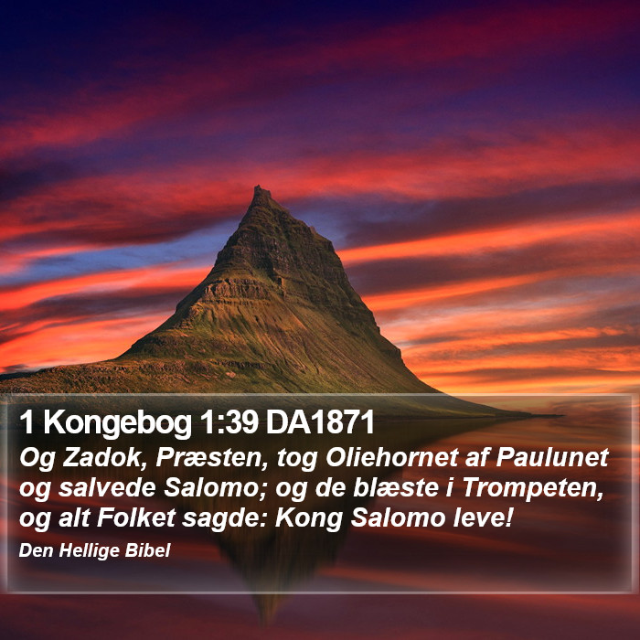 1 Kongebog 1:39 DA1871 Bible Study