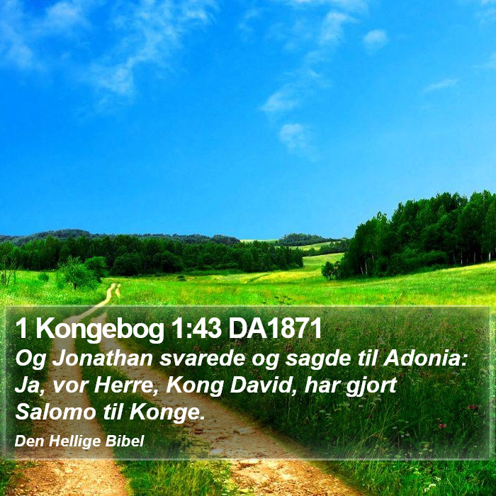 1 Kongebog 1:43 DA1871 Bible Study