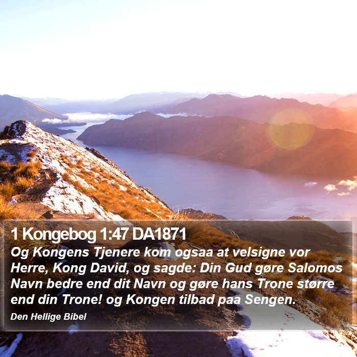 1 Kongebog 1:47 DA1871 Bible Study