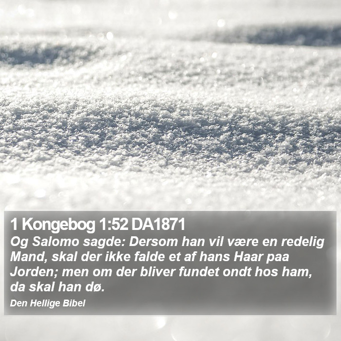 1 Kongebog 1:52 DA1871 Bible Study