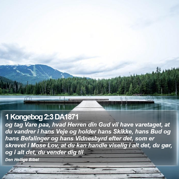 1 Kongebog 2:3 DA1871 Bible Study