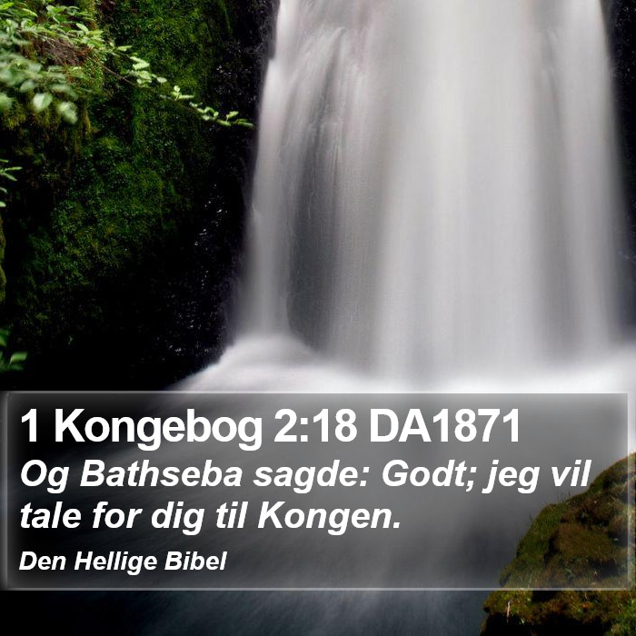 1 Kongebog 2:18 DA1871 Bible Study