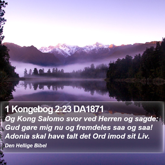 1 Kongebog 2:23 DA1871 Bible Study