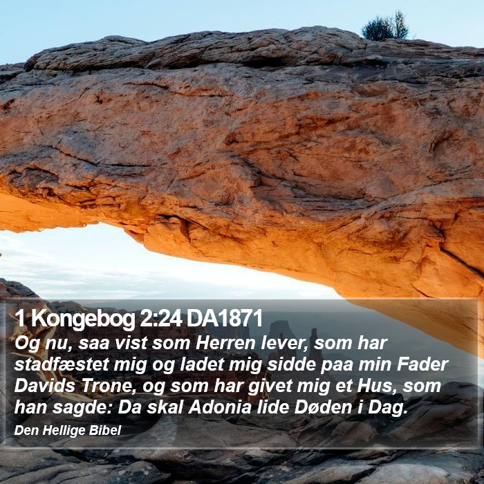 1 Kongebog 2:24 DA1871 Bible Study