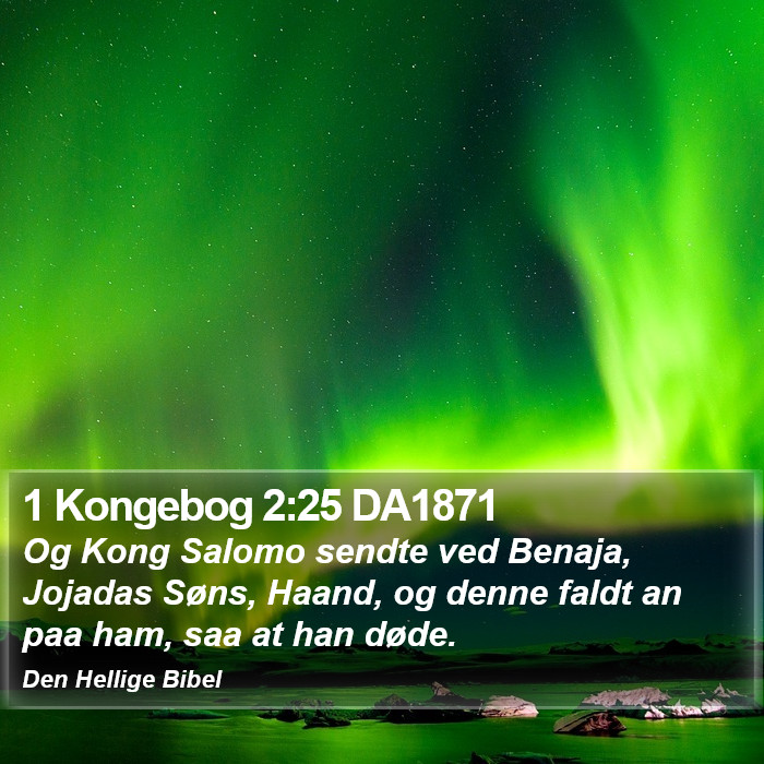 1 Kongebog 2:25 DA1871 Bible Study