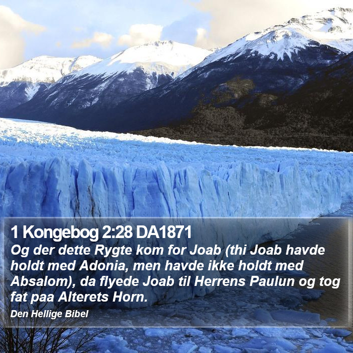 1 Kongebog 2:28 DA1871 Bible Study