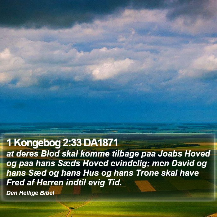 1 Kongebog 2:33 DA1871 Bible Study