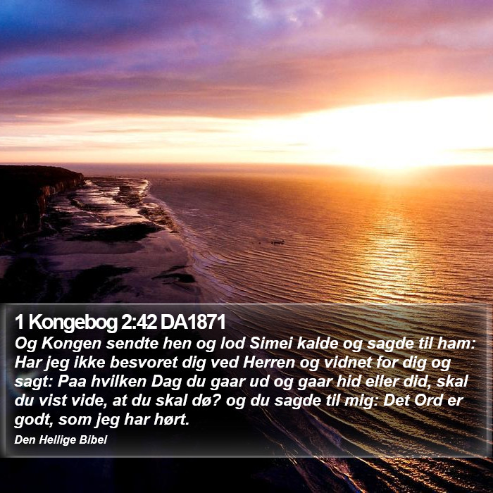 1 Kongebog 2:42 DA1871 Bible Study