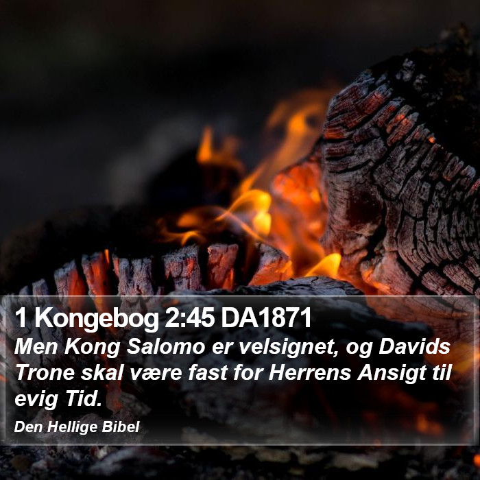 1 Kongebog 2:45 DA1871 Bible Study