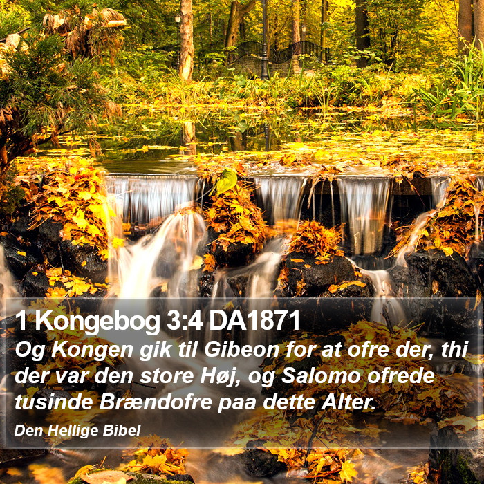 1 Kongebog 3:4 DA1871 Bible Study