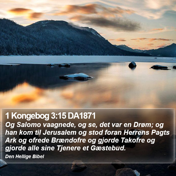 1 Kongebog 3:15 DA1871 Bible Study