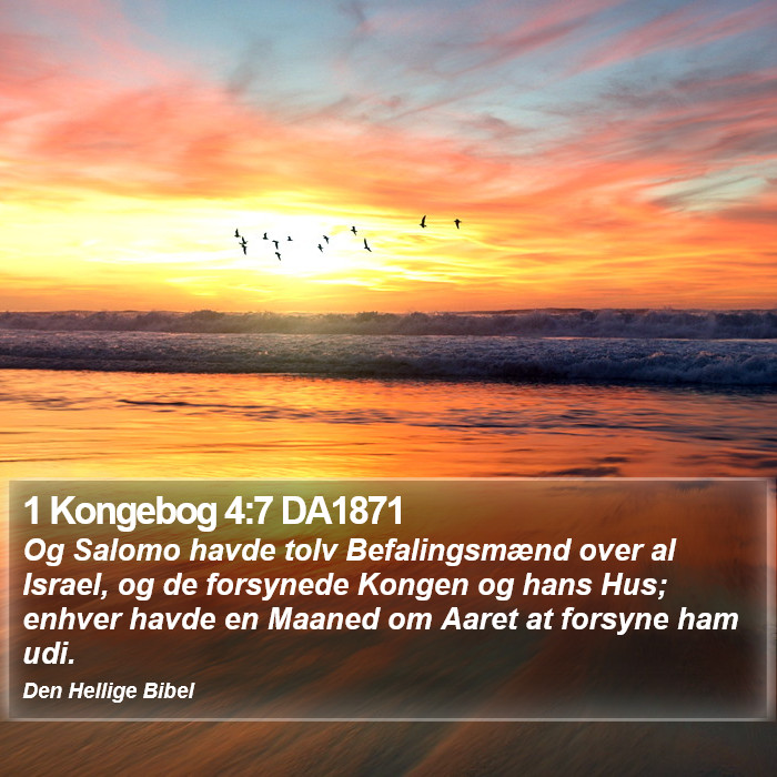 1 Kongebog 4:7 DA1871 Bible Study