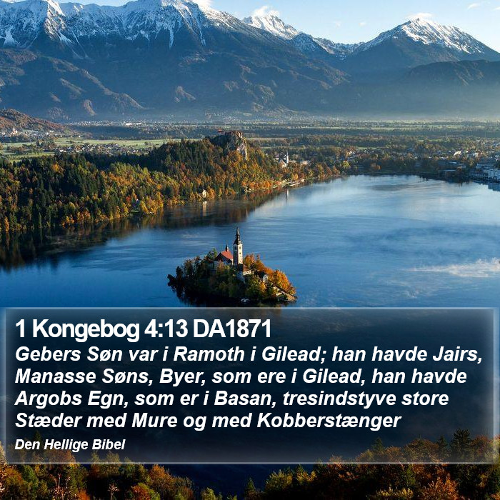 1 Kongebog 4:13 DA1871 Bible Study