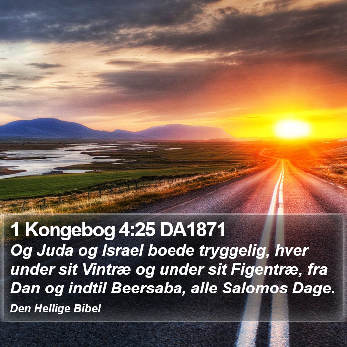 1 Kongebog 4:25 DA1871 Bible Study