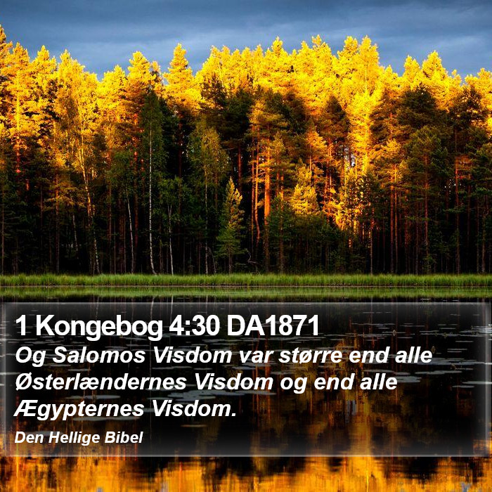 1 Kongebog 4:30 DA1871 Bible Study