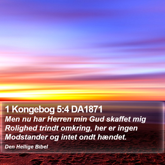 1 Kongebog 5:4 DA1871 Bible Study