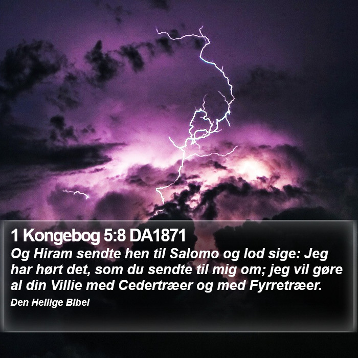 1 Kongebog 5:8 DA1871 Bible Study