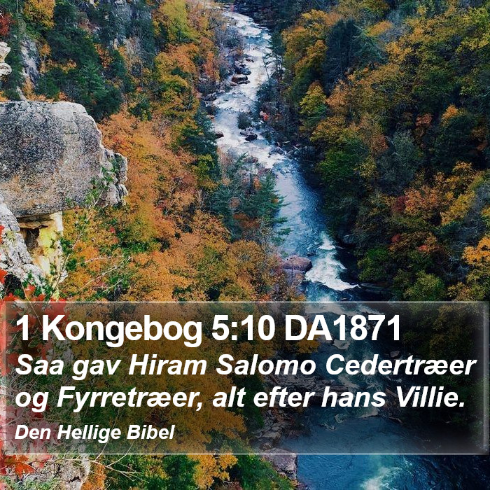 1 Kongebog 5:10 DA1871 Bible Study