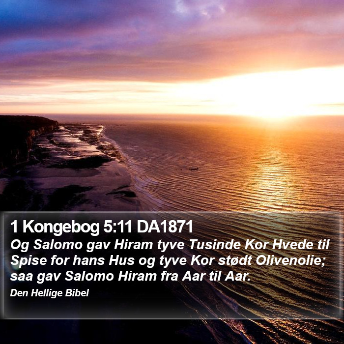 1 Kongebog 5:11 DA1871 Bible Study