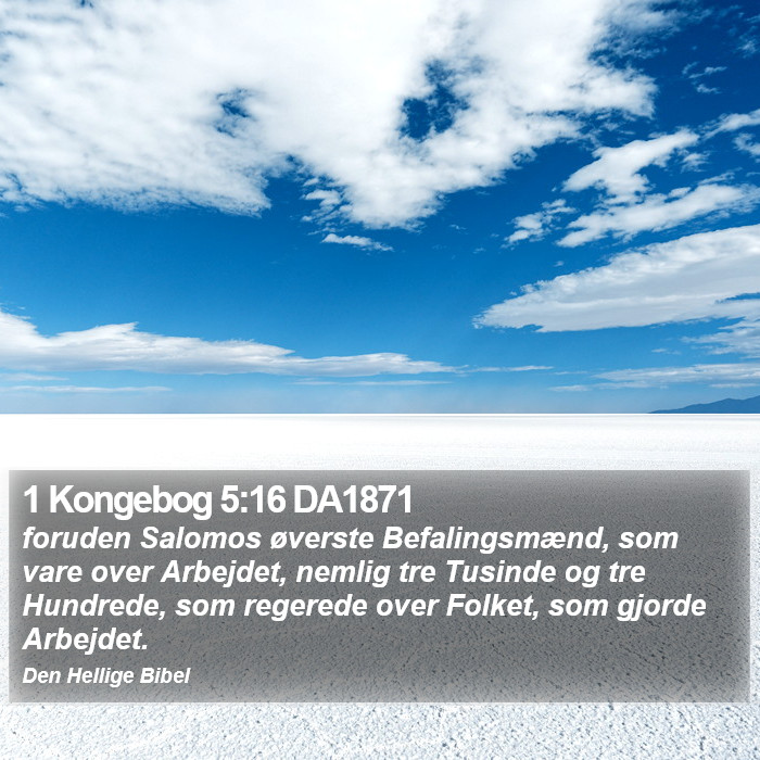 1 Kongebog 5:16 DA1871 Bible Study