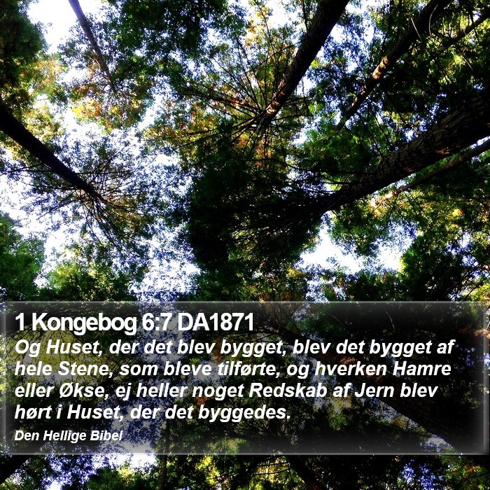 1 Kongebog 6:7 DA1871 Bible Study