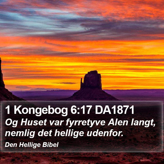 1 Kongebog 6:17 DA1871 Bible Study