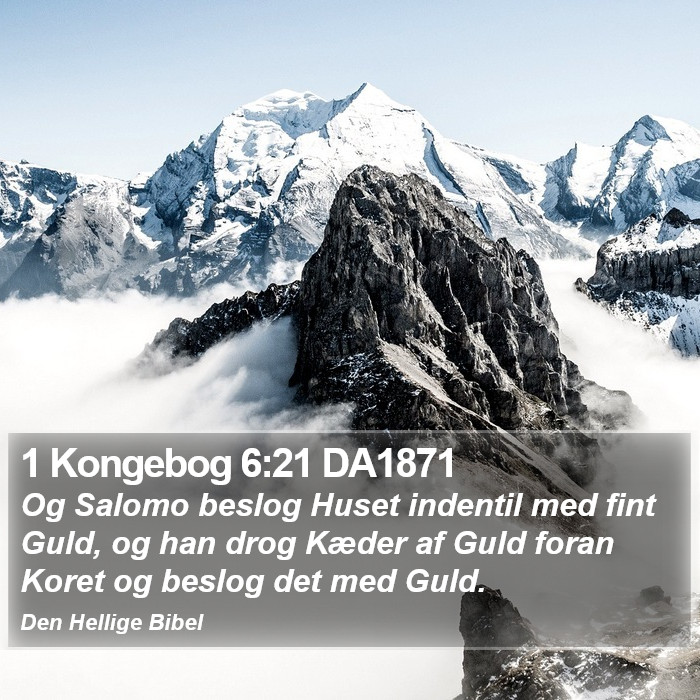 1 Kongebog 6:21 DA1871 Bible Study