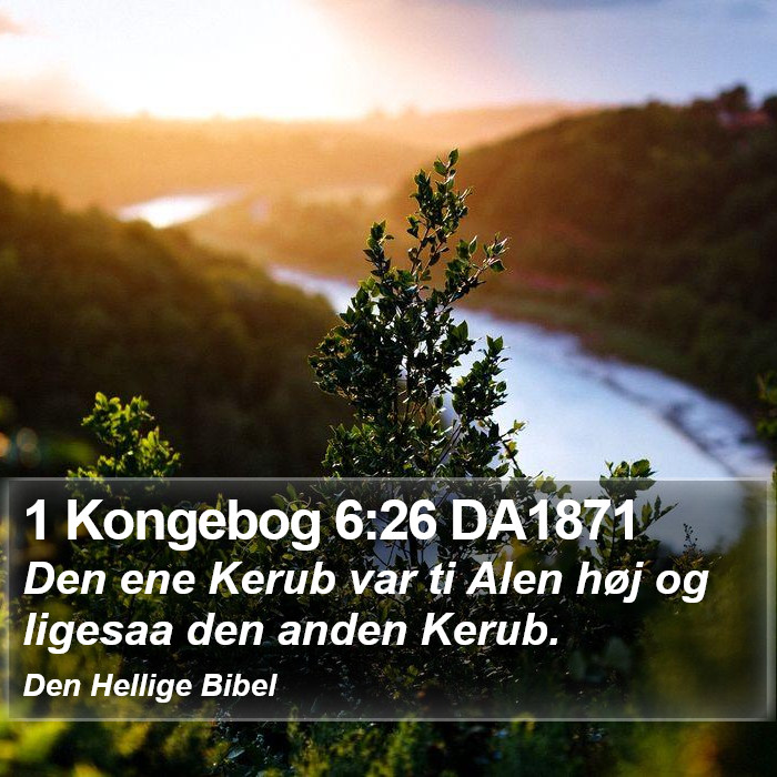 1 Kongebog 6:26 DA1871 Bible Study