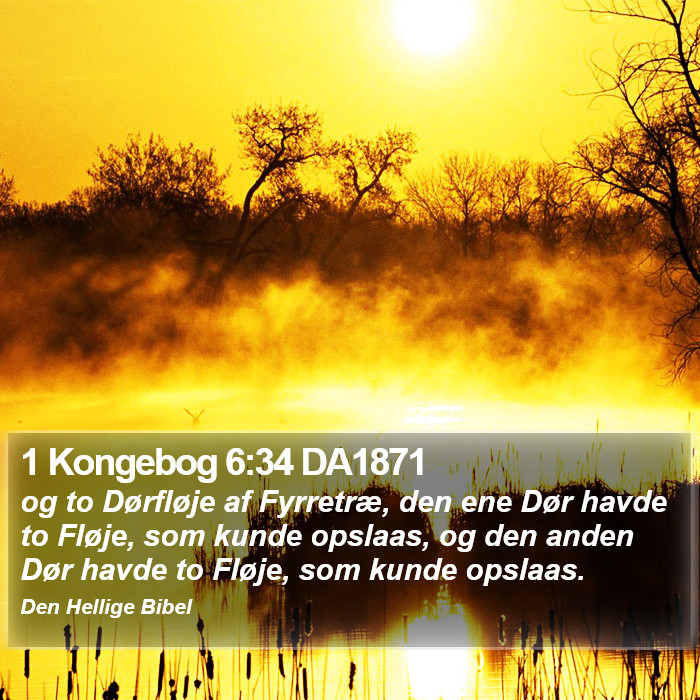 1 Kongebog 6:34 DA1871 Bible Study