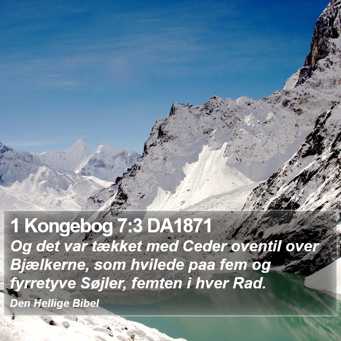 1 Kongebog 7:3 DA1871 Bible Study