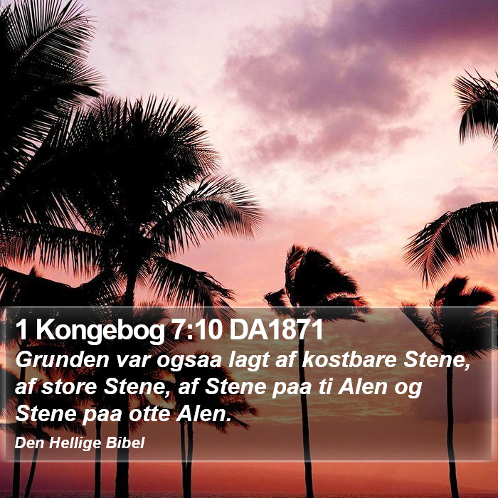 1 Kongebog 7:10 DA1871 Bible Study