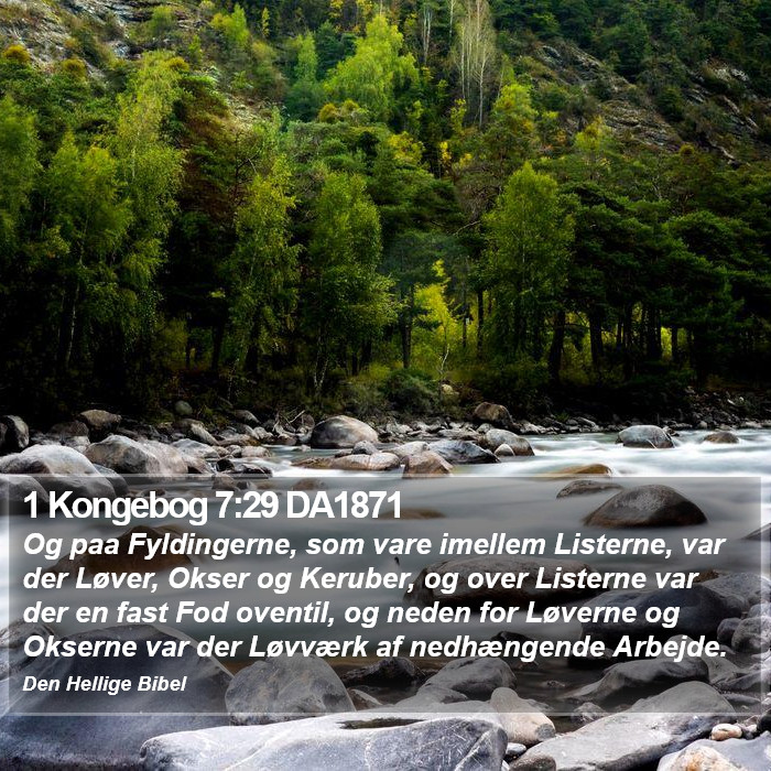 1 Kongebog 7:29 DA1871 Bible Study