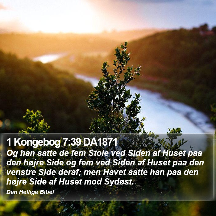 1 Kongebog 7:39 DA1871 Bible Study