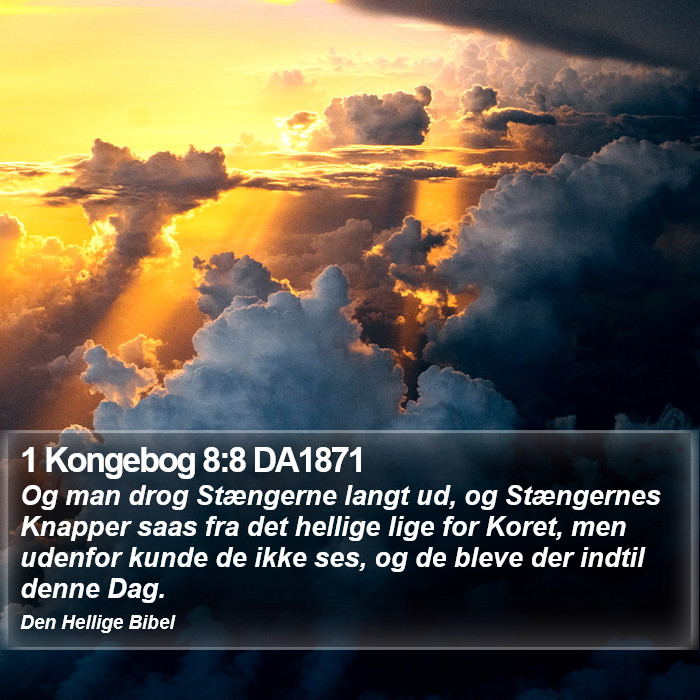 1 Kongebog 8:8 DA1871 Bible Study