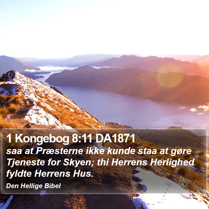 1 Kongebog 8:11 DA1871 Bible Study