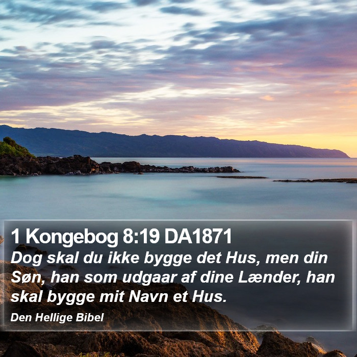 1 Kongebog 8:19 DA1871 Bible Study